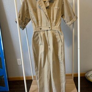 Vintage Tan Utility Jumpsuit